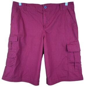 POLO RALPH LAUREN Womens Ripstop Cargo Shorts RL-1967 Red Sz 20 100% Cotton EUC